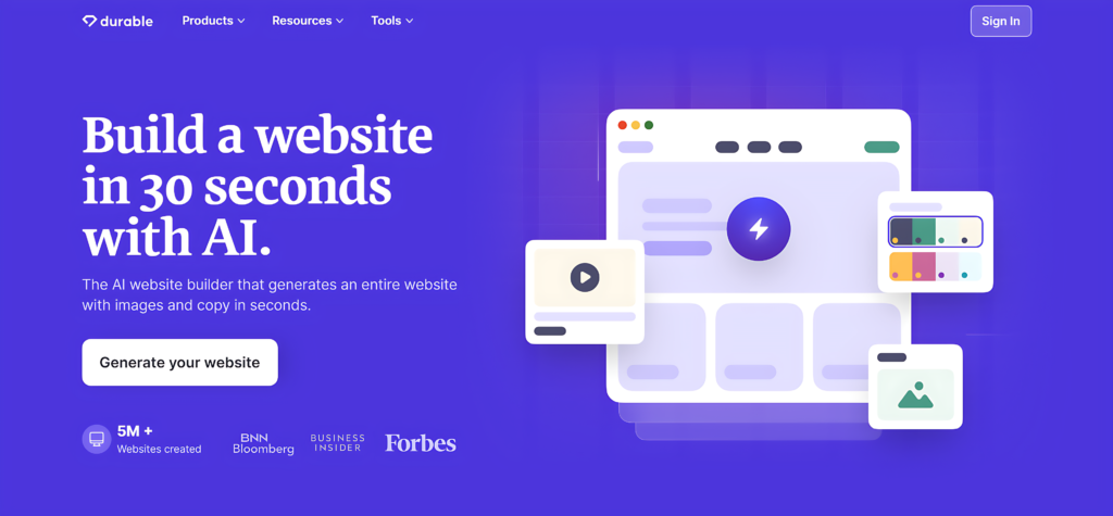 Durable AI Website Builder